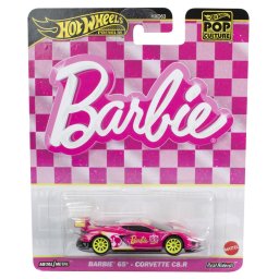 Masinuta metalica Hot Wheels Pop Culture Barbie 65 Corvette C8.R, 1:64