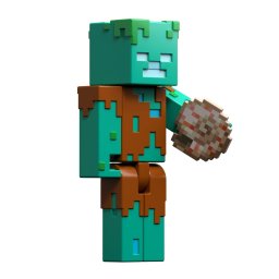 Figurina Minecraft Drowned 8 cm articulata cu piesa Build A Portal
