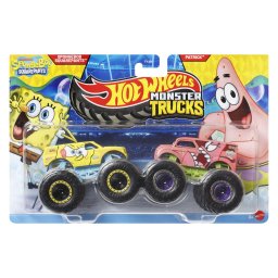 Set 2 masini Hot Wheels Monster Trucks SpongeBob si Patrick, scara 1:64