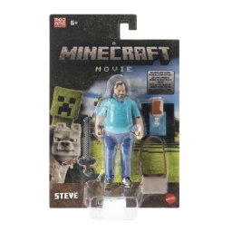 Figurina Minecraft Steve cu accesorii, articulata, multicolor, 19 cm