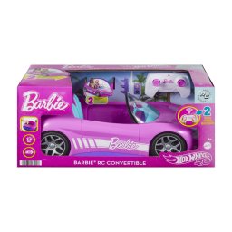 Masinuta Barbie RC decapotabila cu telecomanda, Hot Wheels