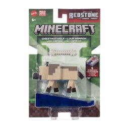 Figurina Minecraft Lup articulata 8 cm cu piesa Build A Portal