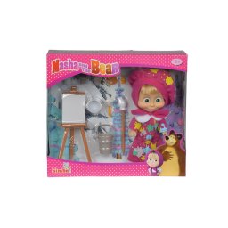 Papusa Masha la ora de pictura cu accesorii creative, 12 cm
