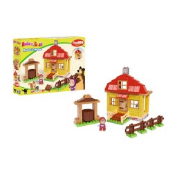 Set de constructie Casa lui Masha PlayBIG Bloxx, 95 piese, multicolor