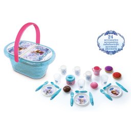 Set picnic Frozen Smoby cu 24 accesorii pentru copii, 3 ani+