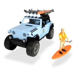 Set de surfing Simba cu masina, figurina, lumini si 15 accesorii