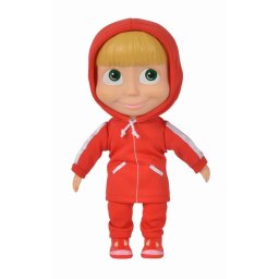Papusa Masha 23 cm cu corp moale si hainute rosii, Simba