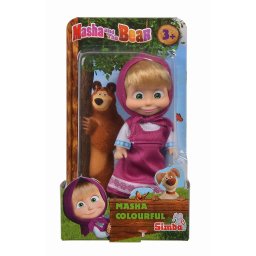 Papusa Masha in rochita mov, 12 cm, Simba, pentru copii 3+