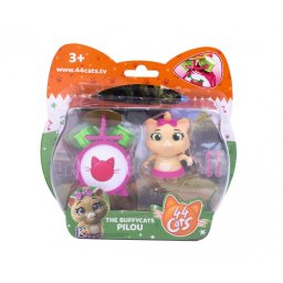 Figurina 44 Cats Pilou cu tobe, 7,7 cm, pentru copii 3+ ani