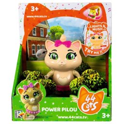 Figurina Pilou 44 de Pisici, 15 cm, cu lumini si melodii