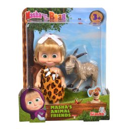 Papusa Masha cu tap Simba, 12 cm, jucarie pentru copii 3+ ani