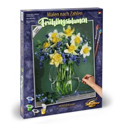 Kit pictura pe numere Schipper Buchet cu flori de primavara 40x50 cm