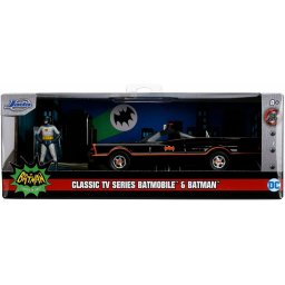 Batmobil Batman 1966 cu figurina metalica, scara 1:32
