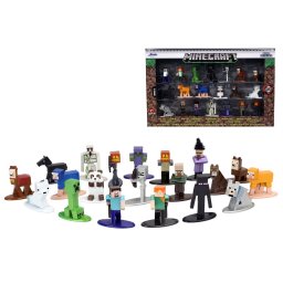 Set 20 figurine metalice Minecraft, 4 cm, colectie Die-Cast