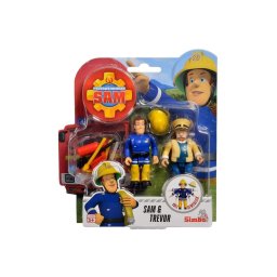 Set figurine Pompierul Sam si Trevor cu accesorii, 7,5 cm