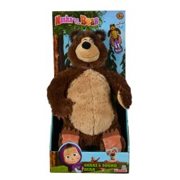 Urs de plus Masha cu sunete, moale si amuzant, 43 cm