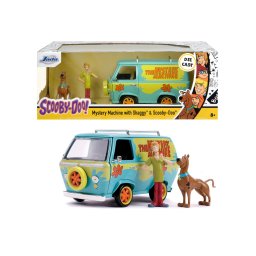 Set Scooby-Doo Mystery Van metalic 1:24 cu figurine Shaggy si Scooby
