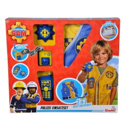 Set de interventie Pompierul Sam cu vesta reversibila si accesorii