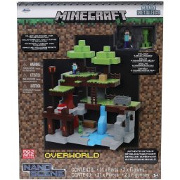 Scena de joaca Minecraft Overworld cu 2 figurine metalice