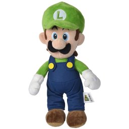 Jucarie de plus Luigi Super Mario 30 cm, moale si multicolor