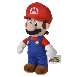 Jucarie de plus Super Mario Mario 20 cm, moale si placuta