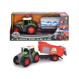 Tractor Fendt de jucarie cu remorca basculabila, sunete si lumini
