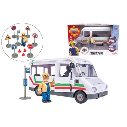 Autobuz Pompierul Sam cu figurina Trevor si accesorii tematice
