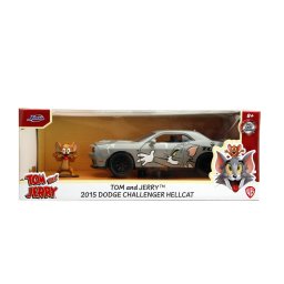 Masinuta metalica Dodge Challenger Hellcat 1:24 cu figurina Jerry