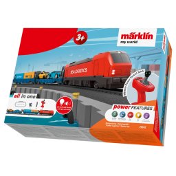 Set starter tren electric portuar Marklin cu locomotiva si vagoane