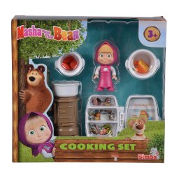 Set de gatit Masha cu figurina, bucatarie si accesorii Simba