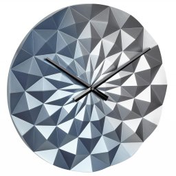Ceas de perete geometric Diamond, albastru metalic, precis, TFA