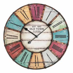 Ceas de perete XXL vintage TFA Old Town Clock, 60,5 cm, cifre romane