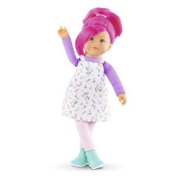 Papusa Corolle Nepheli 40 cm cu par roz si corp moale, parfum de vanilie