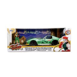 Set Jada Street Fighter cu figurina Cammy si Chevrolet Corvette 1969