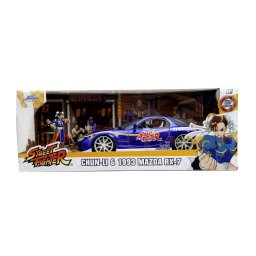 Set masinuta metalica Mazda RX-7 1993 cu figurina Chun-Li