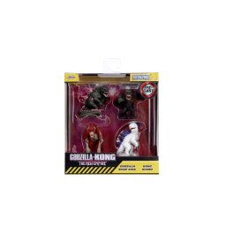 Set 4 figurine metalice Godzilla vs Kong, 6,5 cm, Jada