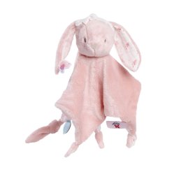 Jucarie de plus iepuras Louise roz, moale pentru bebelusi, 28 cm