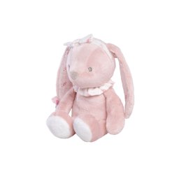 Jucarie de plus Iepurasul Louis roz, moale, pentru bebelusi, 22 cm