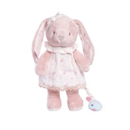 Jucarie de plus muzicala Iepurasul Louise roz, 27 cm