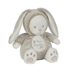 Jucarie de plus iepuras Nicotoy 20 cm, moale si pufoasa