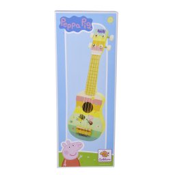 Ukulele din lemn Peppa Pig pentru copii, 43 cm, 4 corzi