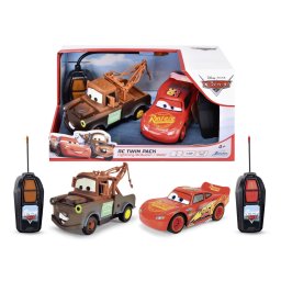 Set 2 masinute cu telecomanda Cars Fulger McQueen si Mater, 1:32