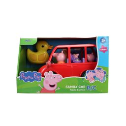 Masinuta Peppa Pig cu telecomanda si familia Peppa