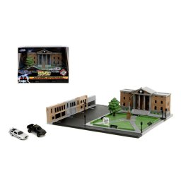 Diorama Back to the Future cu Turnul cu Ceas si 2 nano vehicule