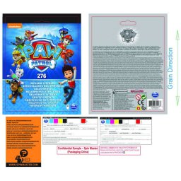 Abtibilduri Patrula Catelusilor, set 276 stickere multicolore pentru copii