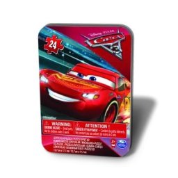 Puzzle Cars 3 cu 24 piese in cutie metalica pentru copii 4+ ani