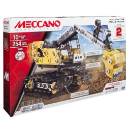 Set Meccano 2 in 1 Excavator si Buldozer, 254 piese