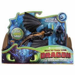 Set figurine Hiccup si Toothless Dragonii 3 cu proiectil