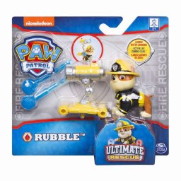 Figurina Paw Patrol Rubble Eroi in Actiune cu lansator si accesorii
