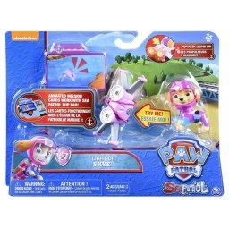 Figurina Deluxe Skye Patrula Catelusilor cu lumini si accesoriu